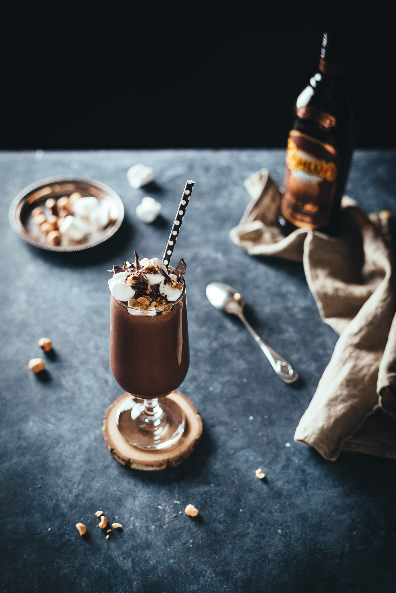 Nikon D750 + Nikon AF-S Nikkor 58mm F1.4G sample photo. Rocky road style chocolate milkshake. photography