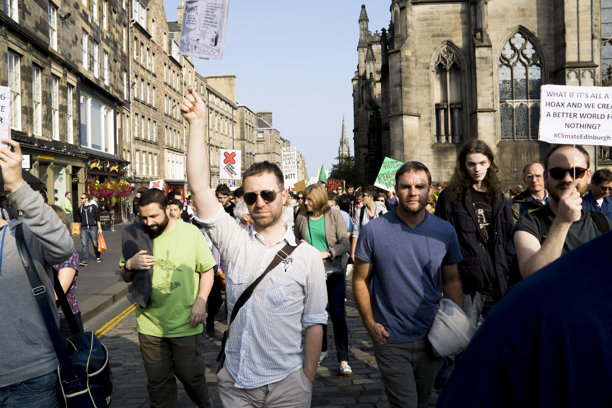 Sony a6000 sample photo. Edinburgh's people climate march photography