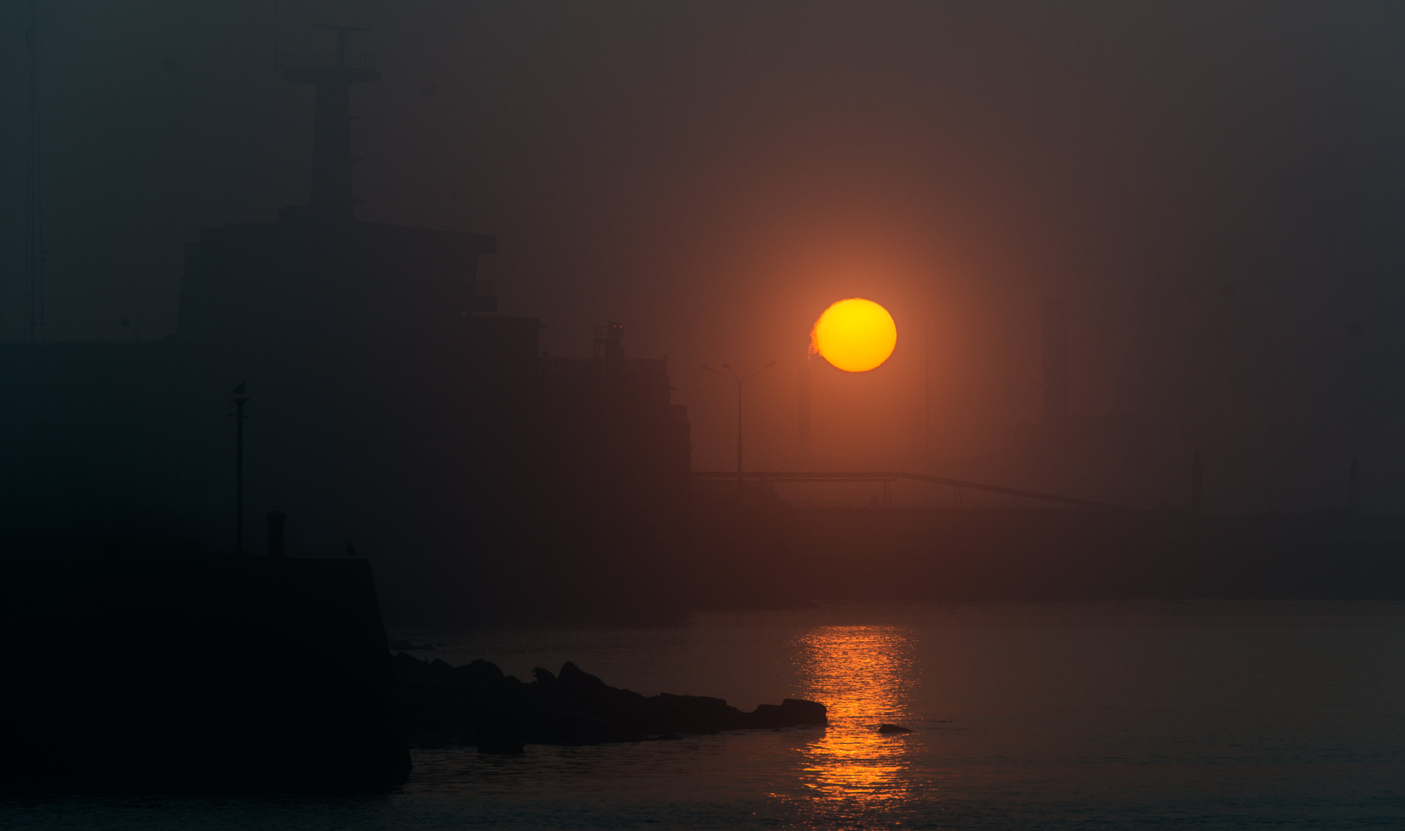 Nikon D800 + Tamron SP 70-200mm F2.8 Di VC USD sample photo. Sunset in the mist photography
