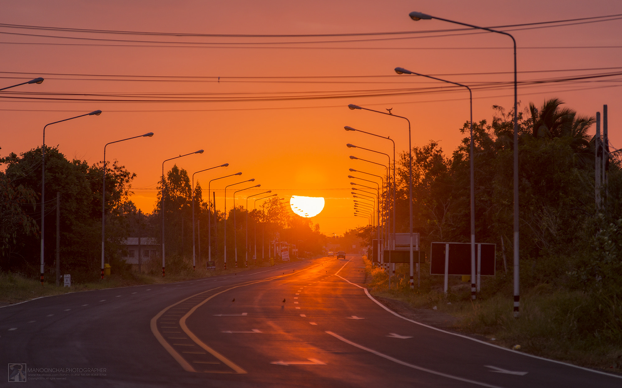 Nikon D800E sample photo. Sunrise at the end of the road photography