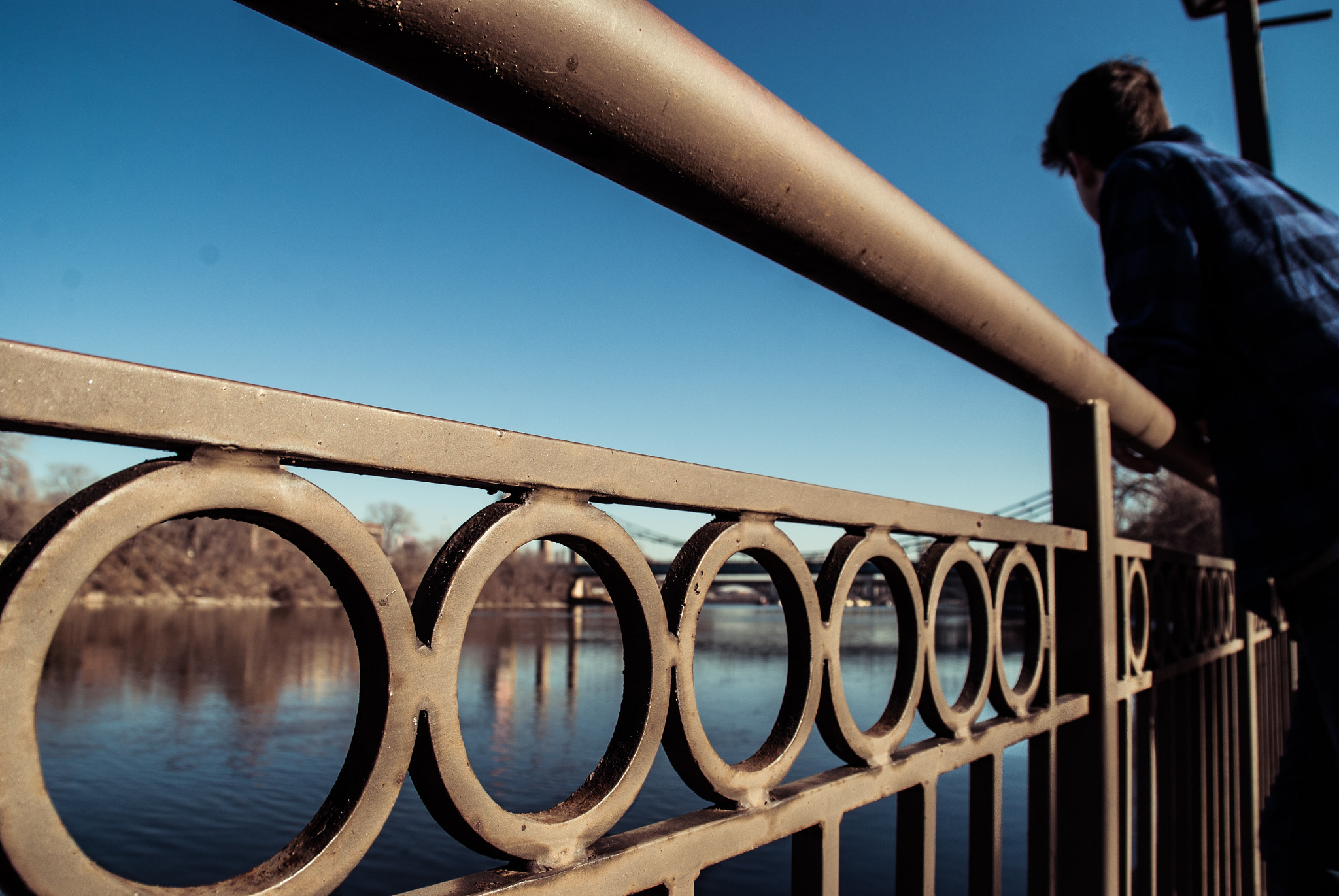 Nikon D40X sample photo. Through the railing photography