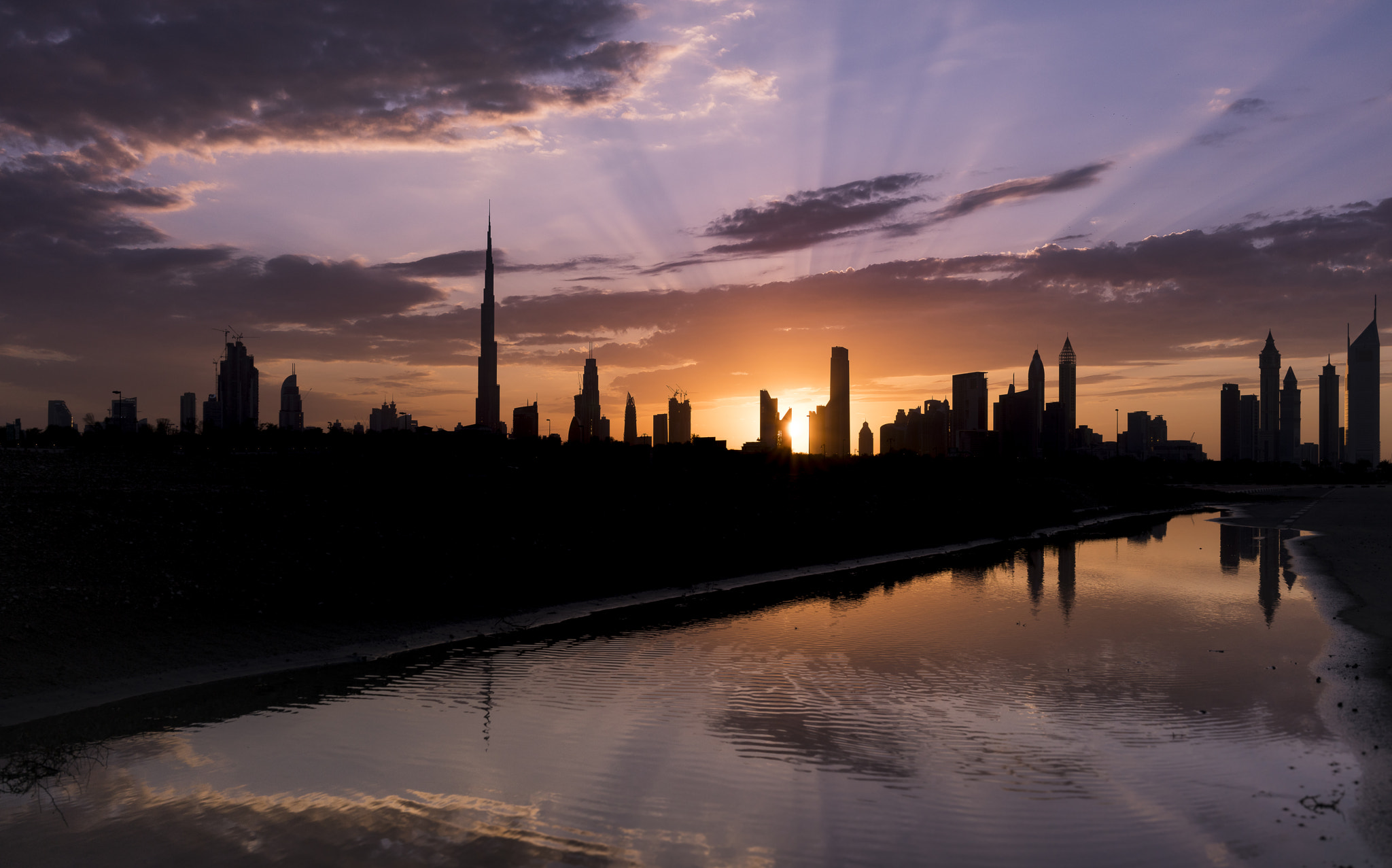 35mm F2.0 sample photo. Dubai sunset photography