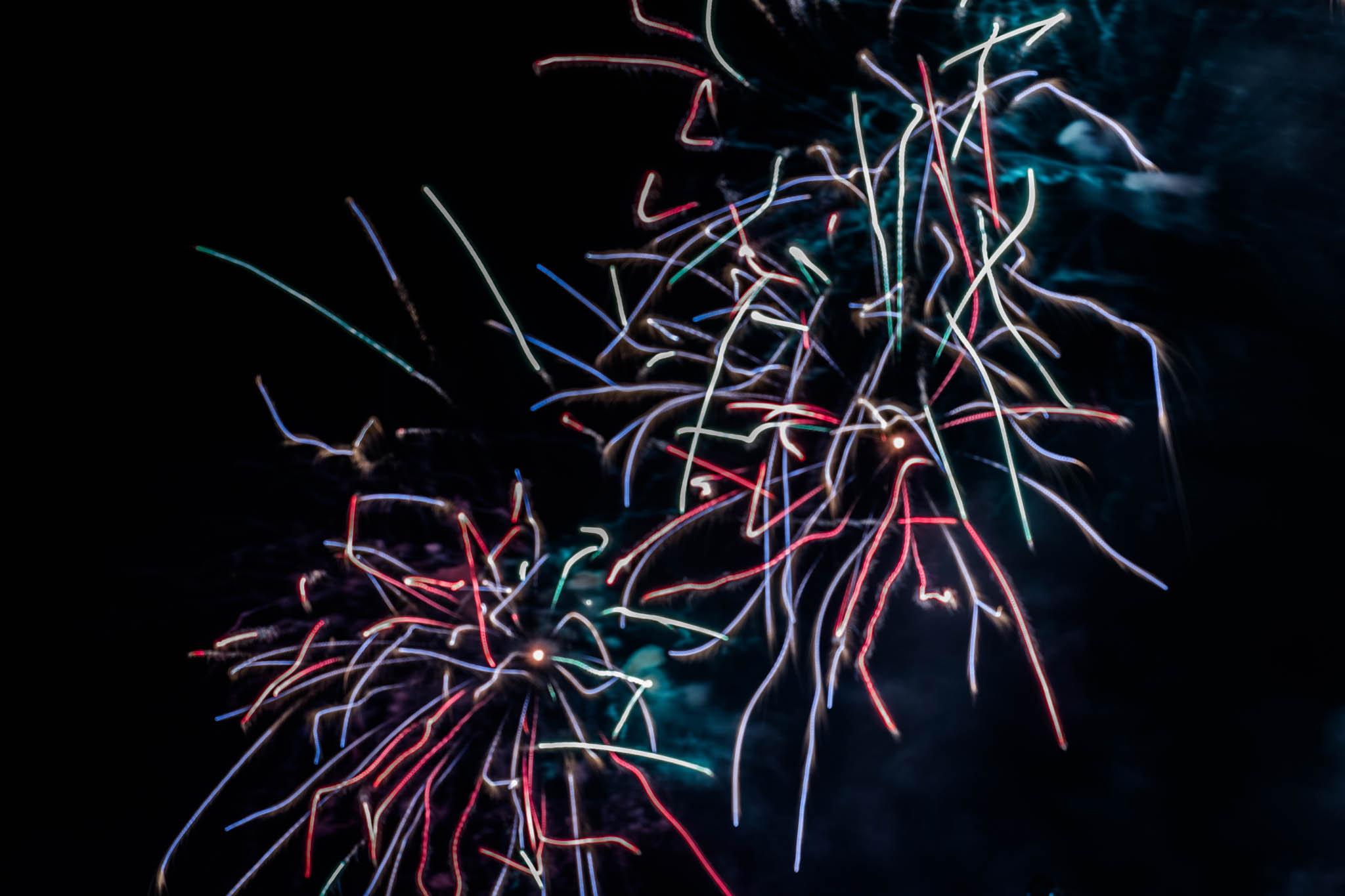 Nikon D5500 sample photo. Curly fireworks photography
