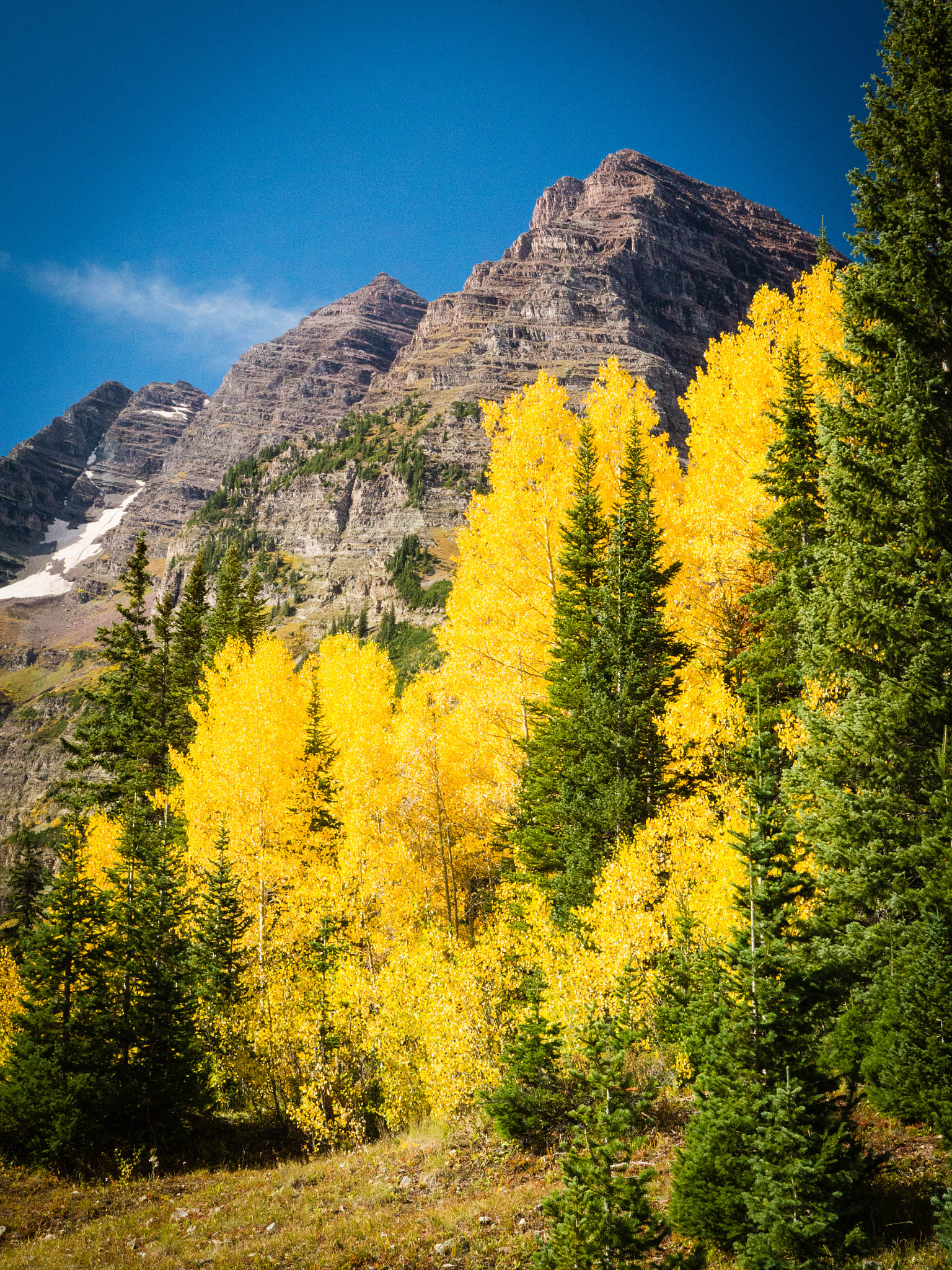 Panasonic Lumix G X Vario 12-35mm F2.8 ASPH Power OIS sample photo. Maroon bells photography