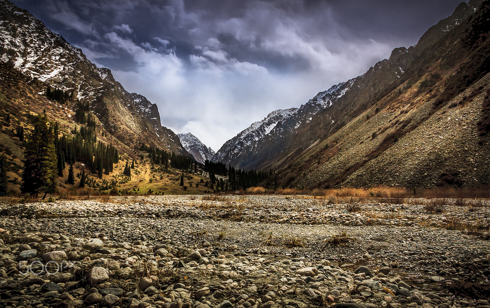 Canon EF-S 17-85mm F4-5.6 IS USM sample photo. Ala archa moraine river bed photography