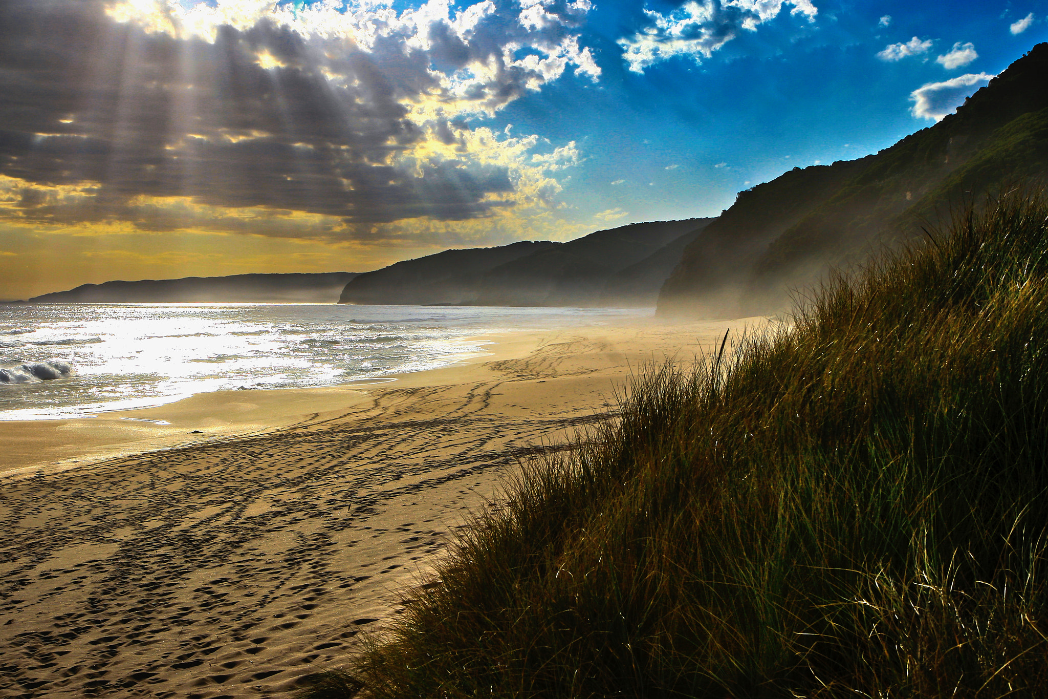 Canon EOS 30D sample photo. Footsteps in the sand photography