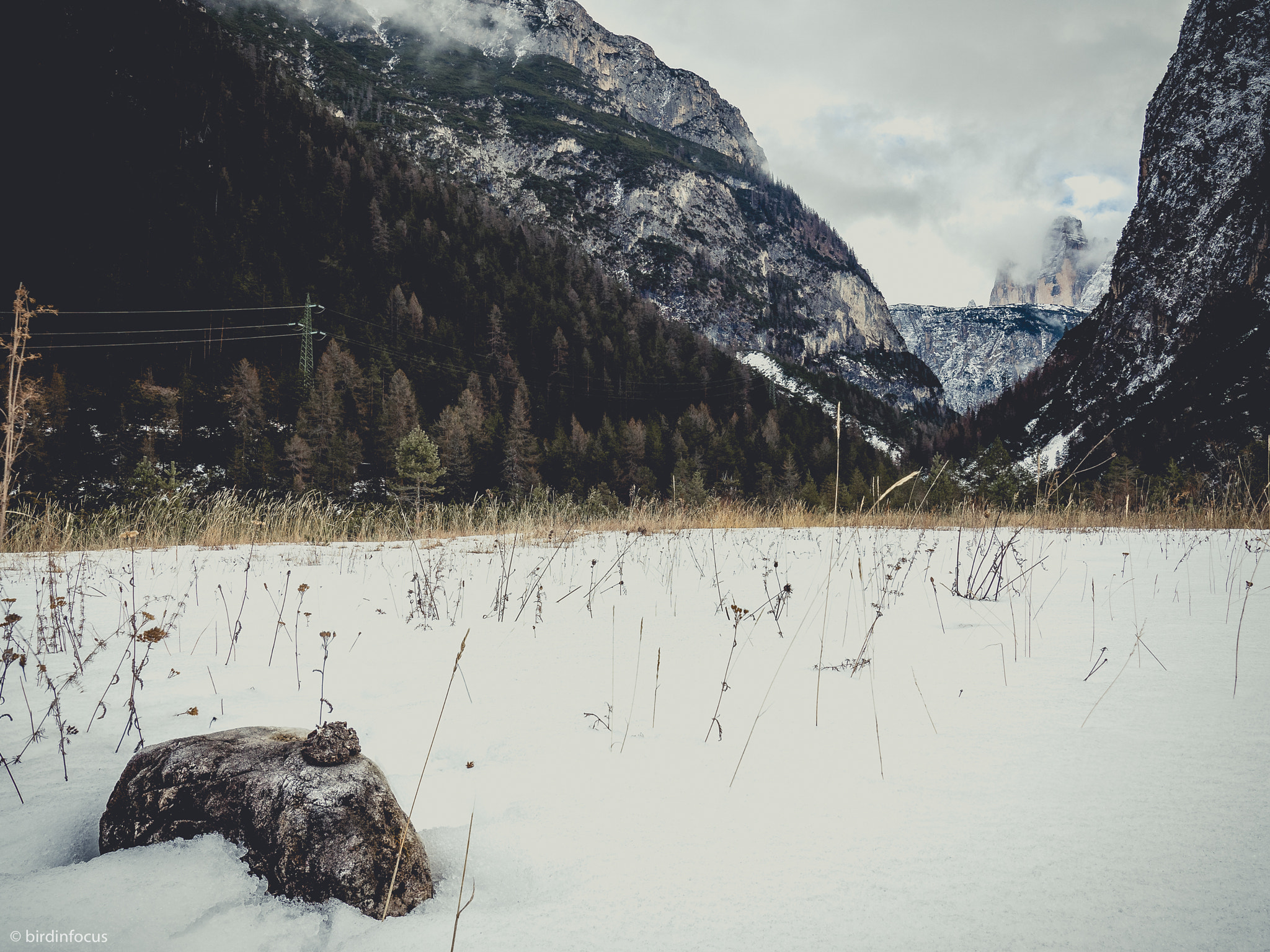 Olympus OM-D E-M5 II sample photo. Stone and tre cime photography