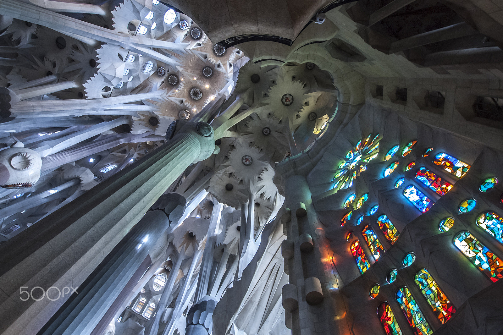 Olympus PEN E-P1 + OLYMPUS M.9-18mm F4.0-5.6 sample photo. Gaudi's pillars of faith photography