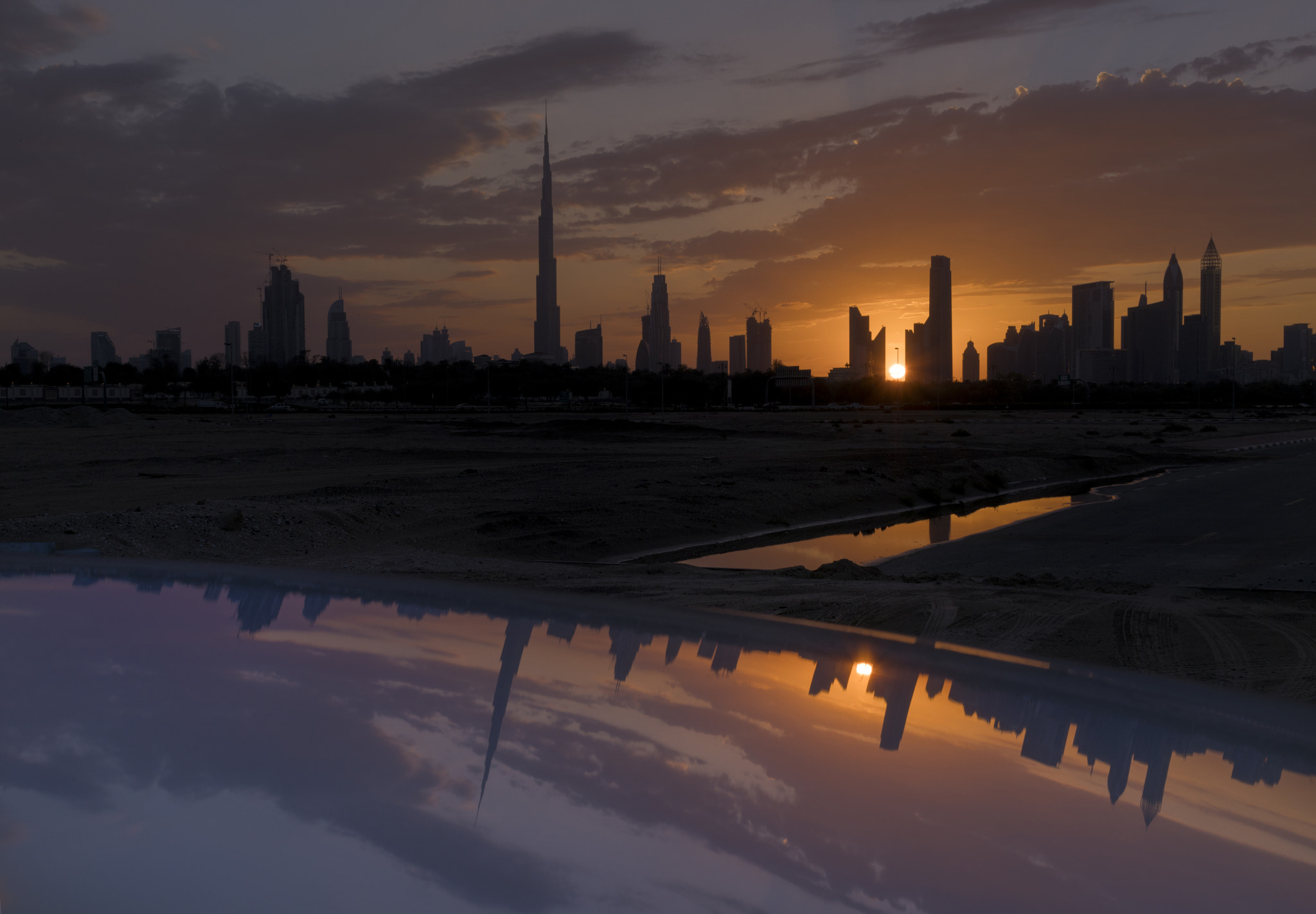 35mm F2.0 sample photo. Dubai at sunset photography