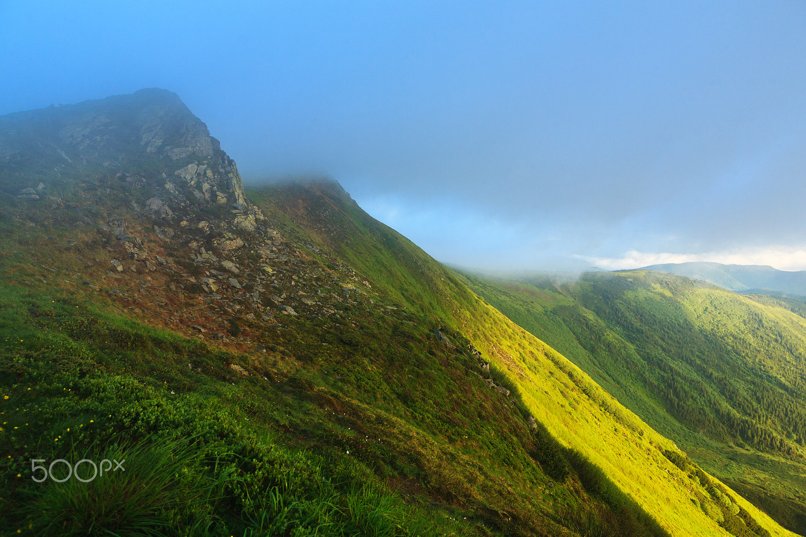 Canon EOS 5D sample photo. Summer sunrise in carpathians photography