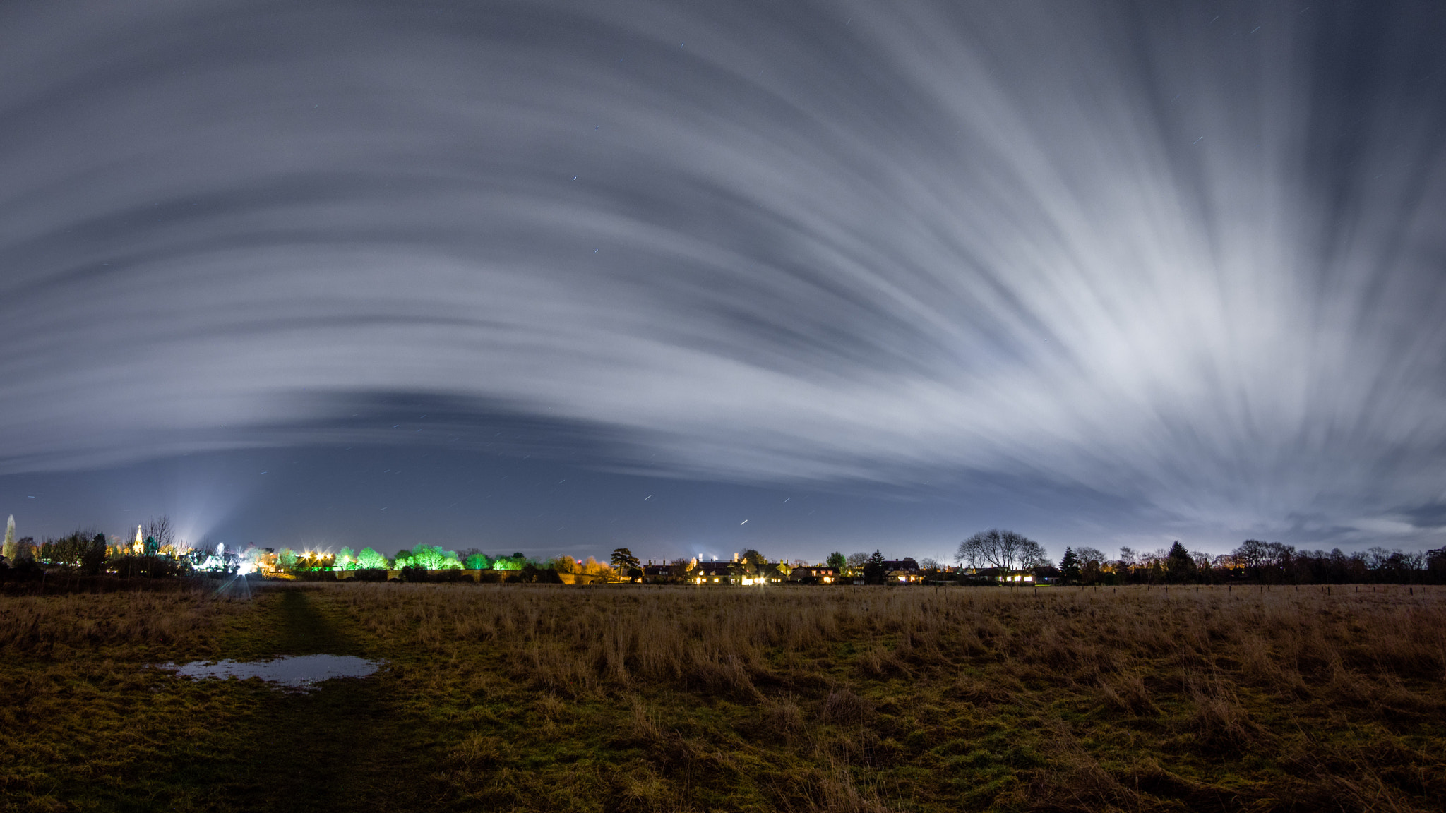 Nikon D7200 + Samyang 8mm F3.5 Aspherical IF MC Fisheye sample photo. Clouds at night photography