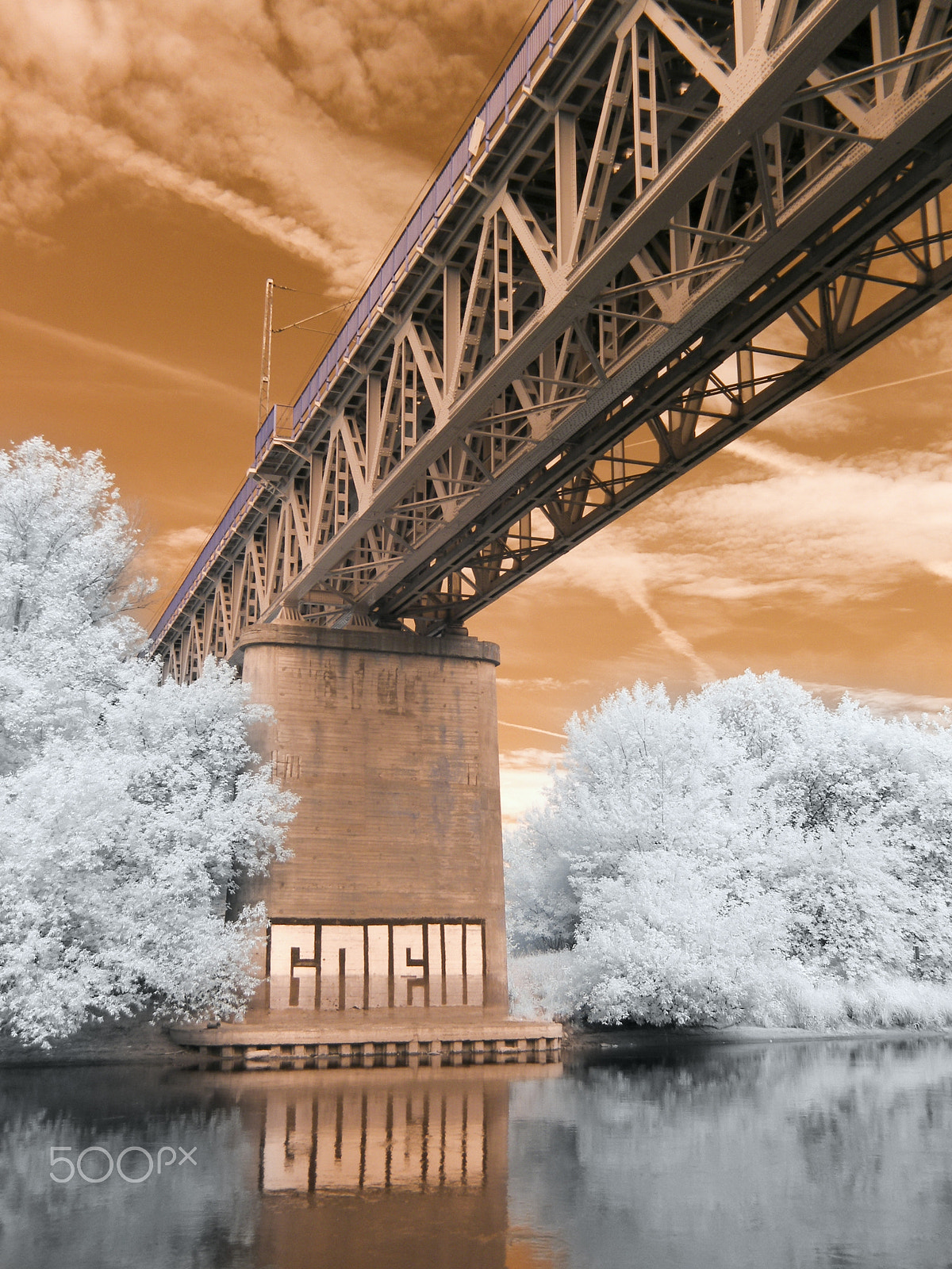 Olympus SP320 sample photo. Truss train bridge in karolin photography