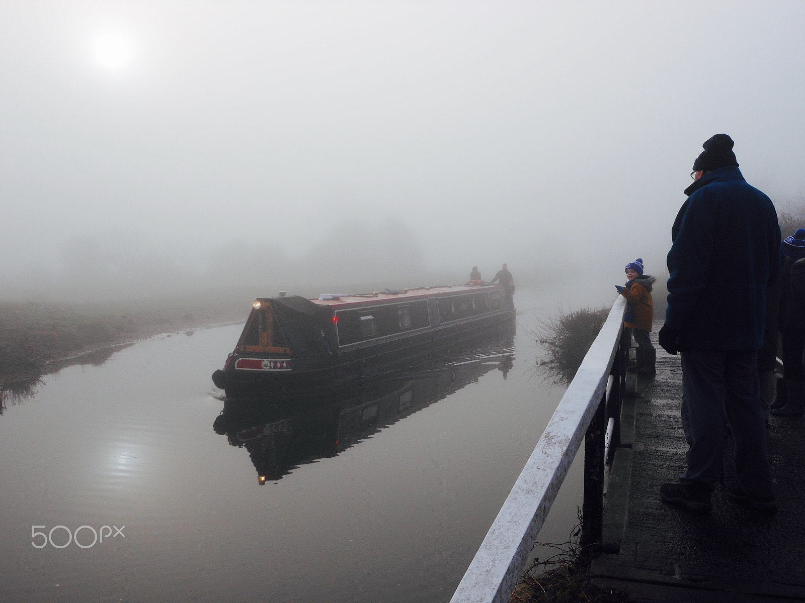 Nikon Coolpix S6100 sample photo. Barge in the mist photography