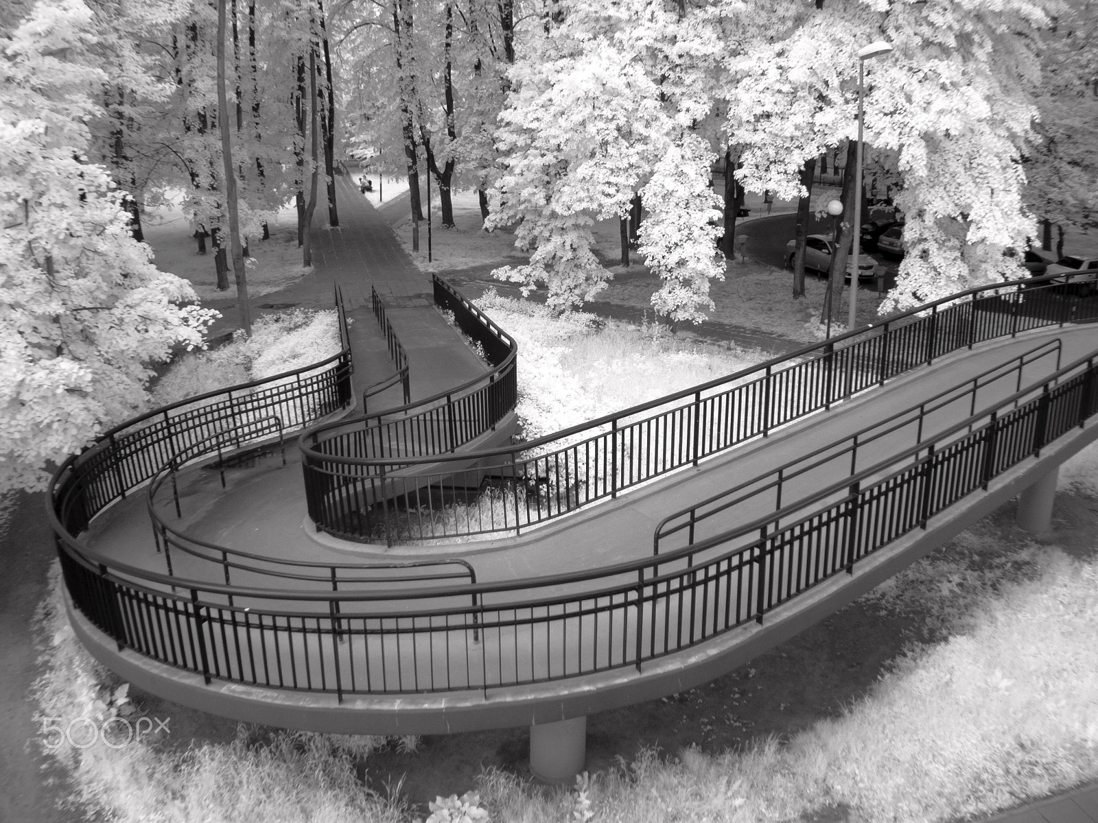 Olympus SP320 sample photo. Ramp to pola mokotowskie park photography