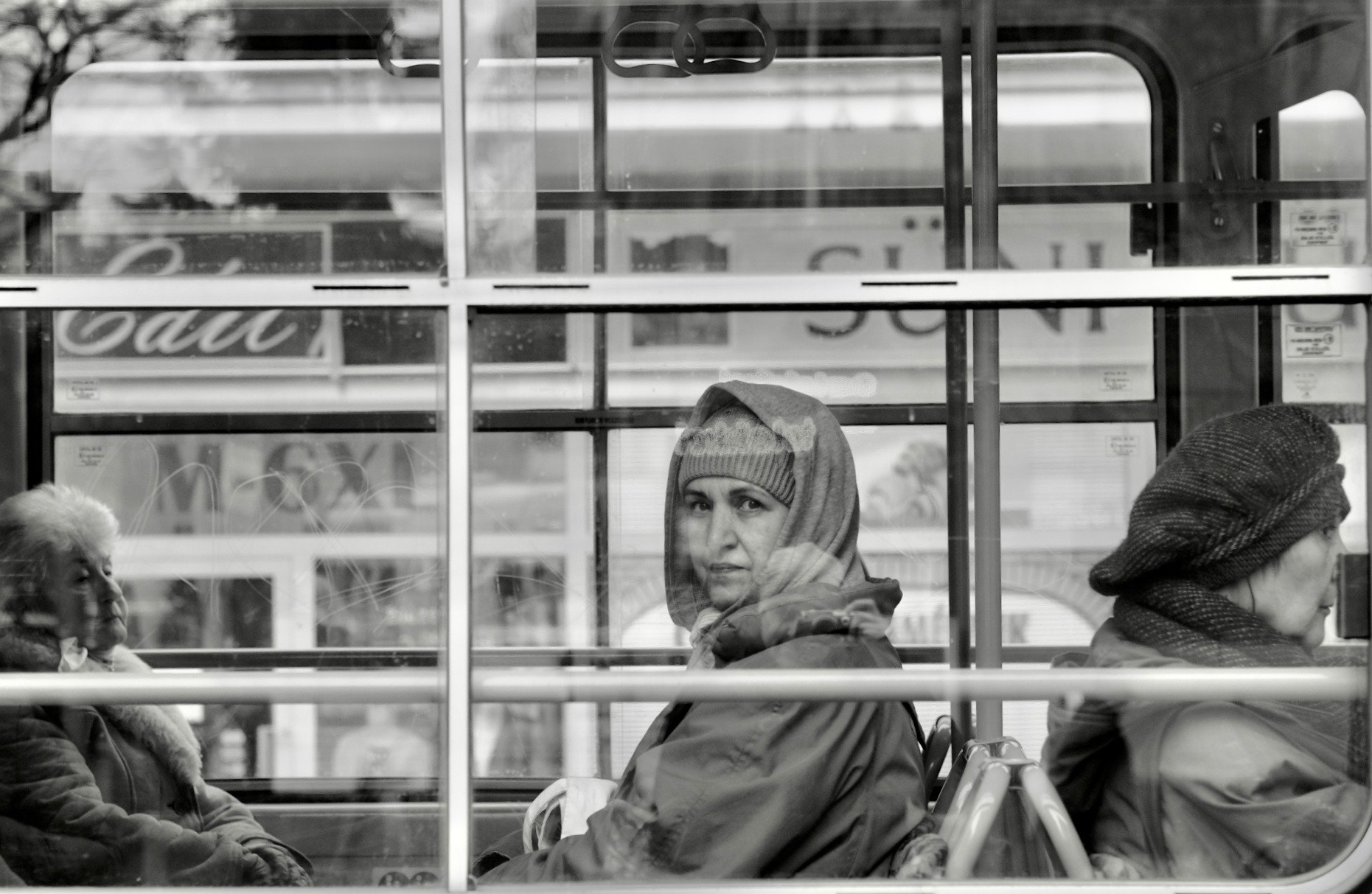 Olympus PEN-F sample photo. The train series - three ladies photography