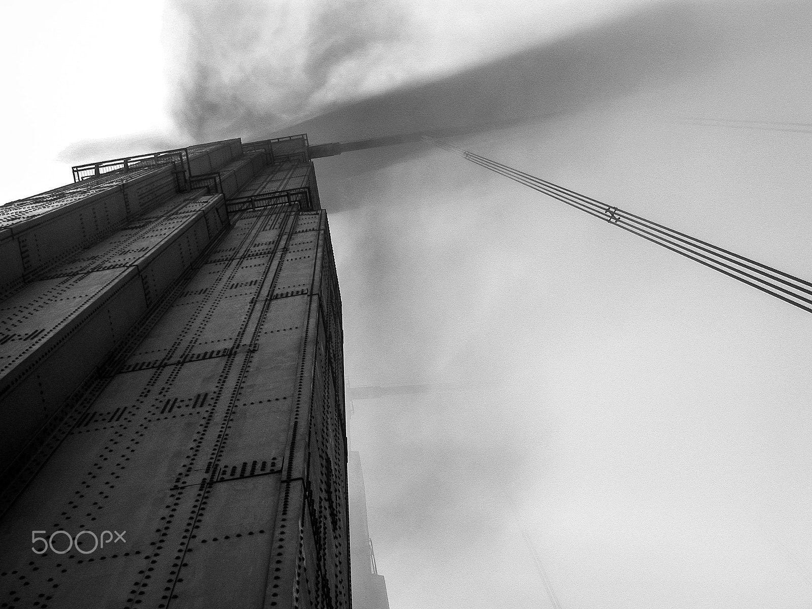 Nikon E5000 sample photo. Shadow on the fog 2 / golden gate, san francisco photography