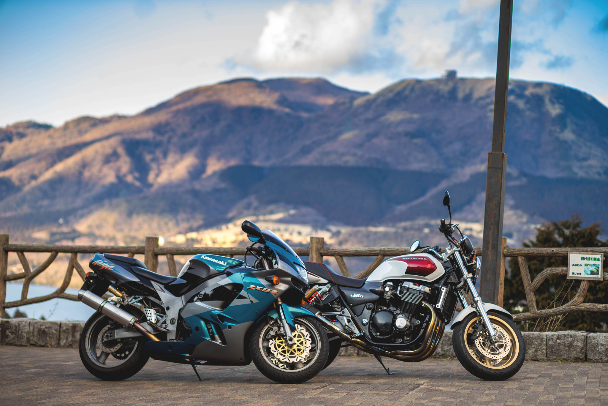 Sony a7R sample photo. My bike and friend's new bike!! photography