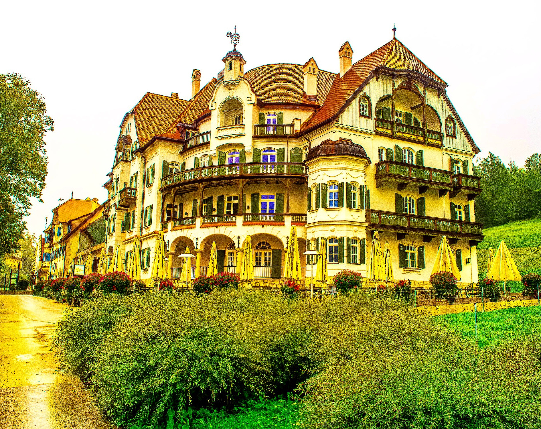 Olympus OM-D E-M5 sample photo. Wet morning in germany photography