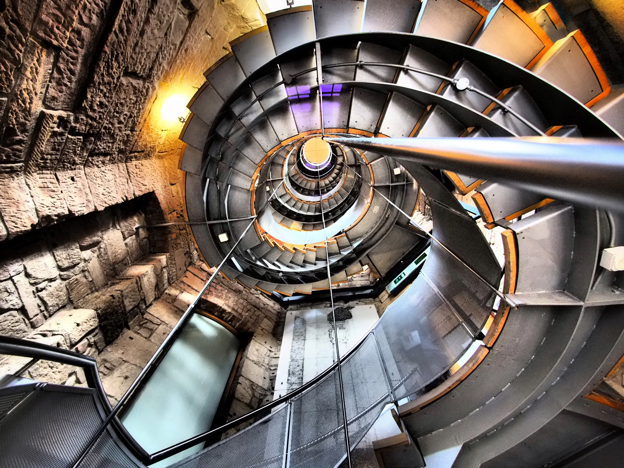 Olympus OM-D E-M1 + Panasonic Lumix G Vario 7-14mm F4 ASPH sample photo. Helical staircase photography