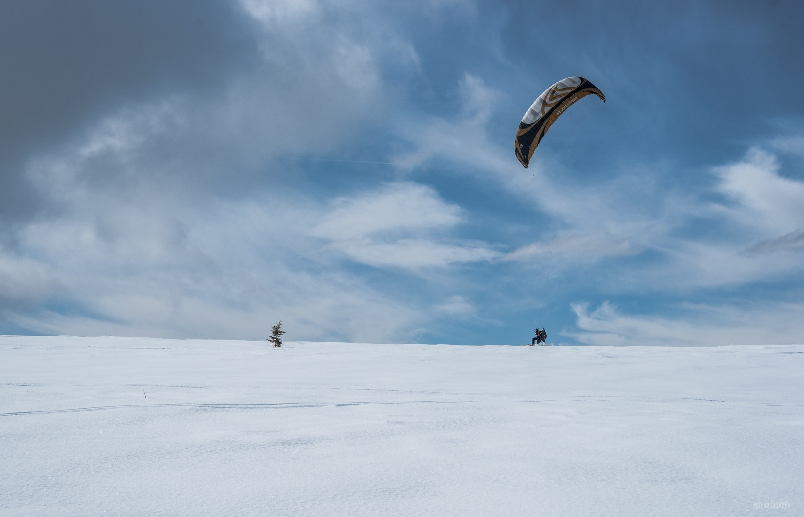 Sony Alpha DSLR-A900 + Tamron AF 28-75mm F2.8 XR Di LD Aspherical (IF) sample photo. Snowkite photography