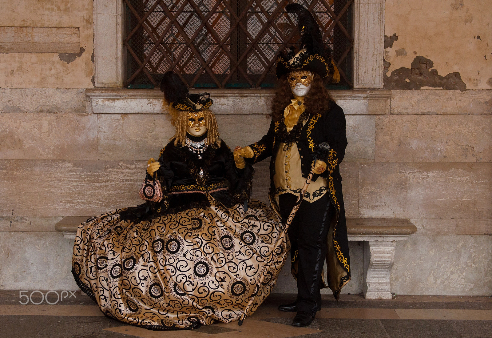 Nikon AF-S Nikkor 24-70mm F2.8G ED sample photo. Venice carnival golden couple photography