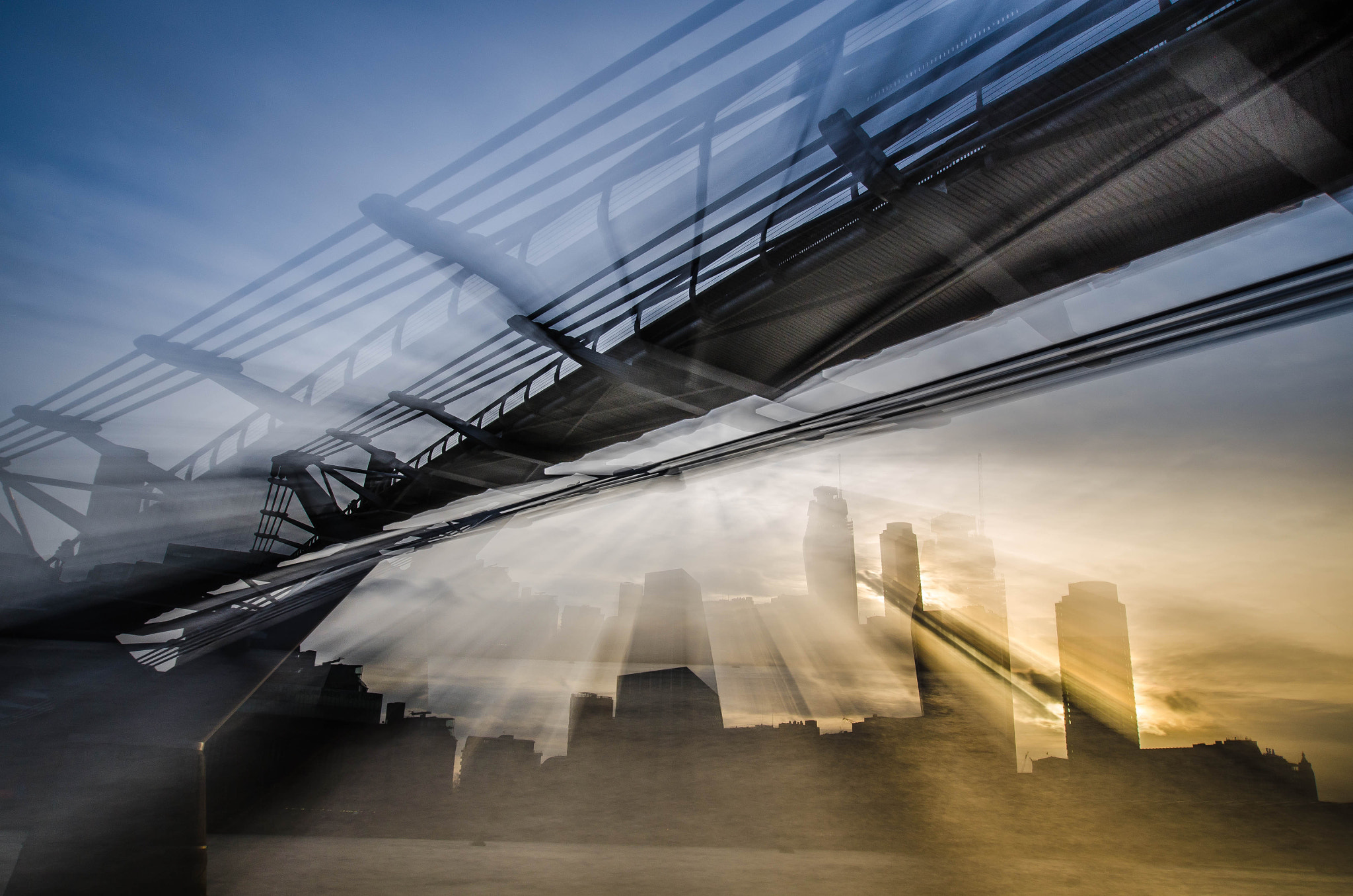 Nikon D7000 + Sigma 10-20mm F3.5 EX DC HSM sample photo. Millennium bridge photography