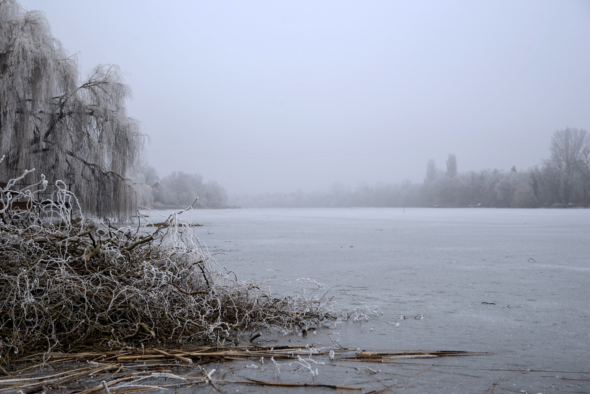 Nikon AF-S Micro-Nikkor 60mm F2.8G ED sample photo. Frozen river photography