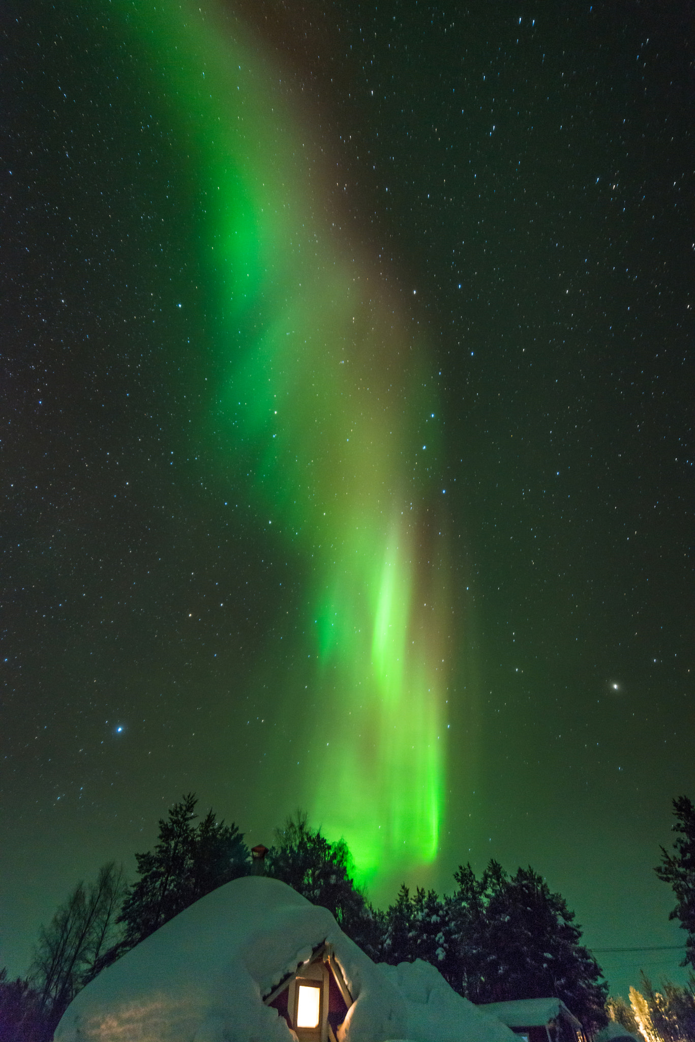 Samyang 14mm F2.8 ED AS IF UMC sample photo. Big dipper aurora photography