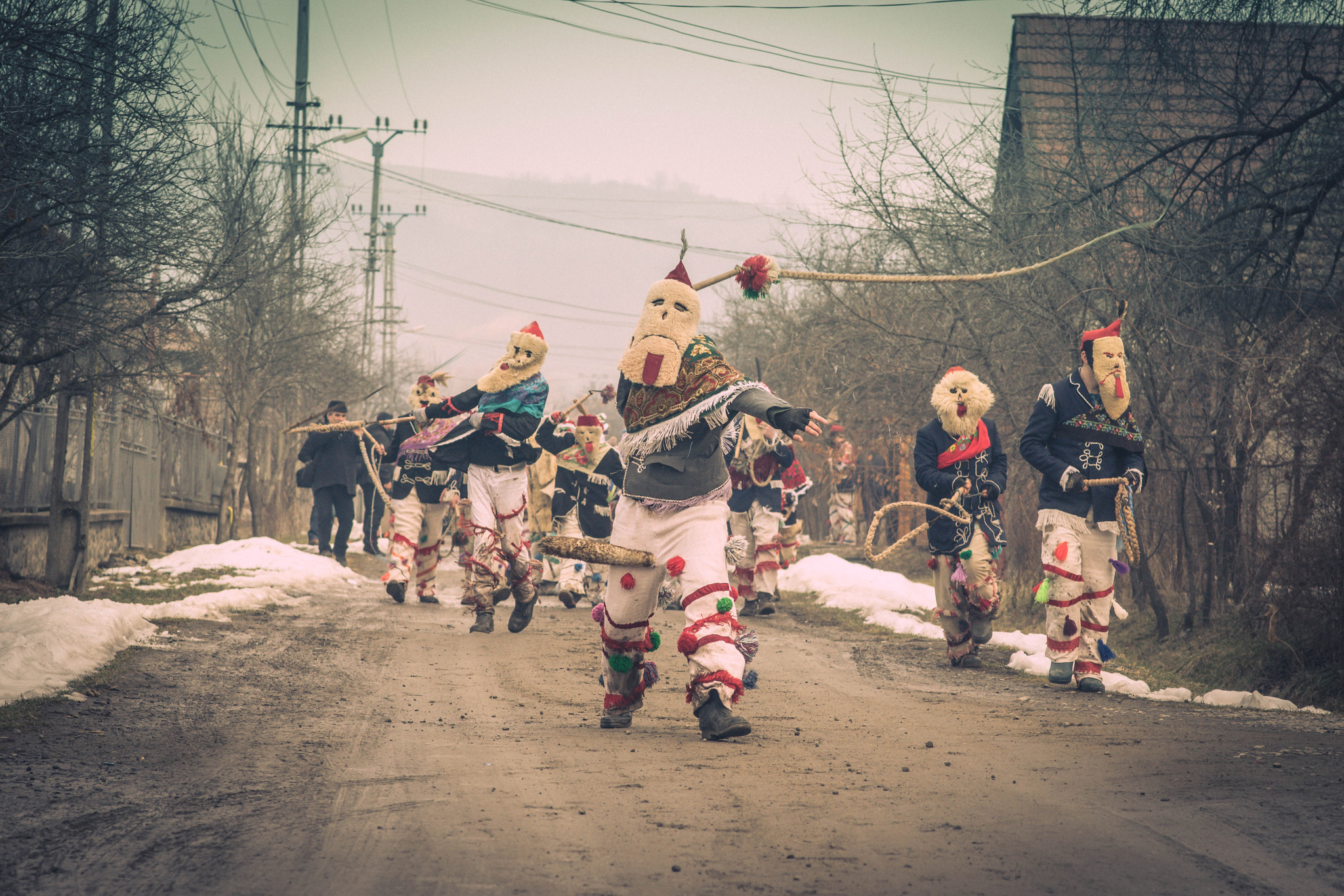 Nikon D5300 + Nikon AF-S Nikkor 85mm F1.8G sample photo. Traditional street carnival in transylvania (romania) photography