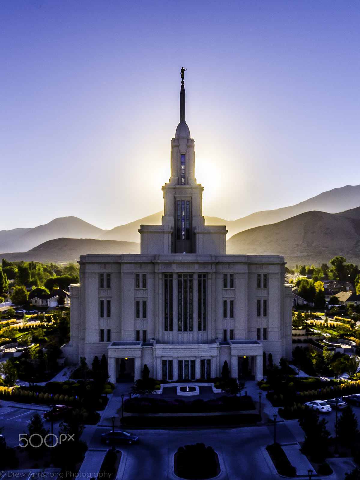 DJI FC550 + OLYMPUS M.12mm F2.0 sample photo. Payson, utah lds temple june 2016 photography