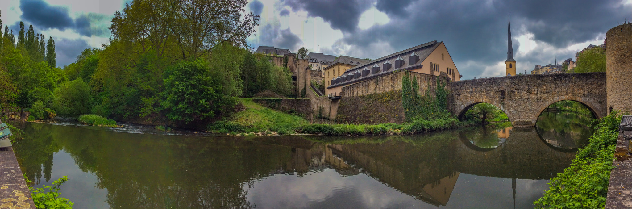 iPad mini 2 back camera 3.3mm f/2.4 sample photo. Medieval bridge over the alzette river, luxembourg. photography