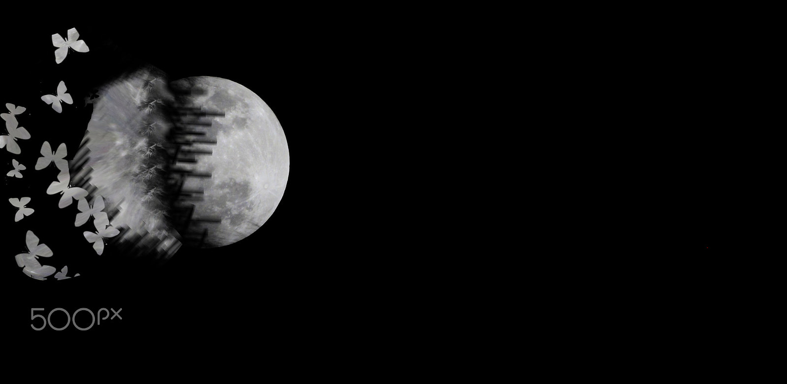 Canon EF 70-300mm F4-5.6 IS USM sample photo. Full moon ps photography
