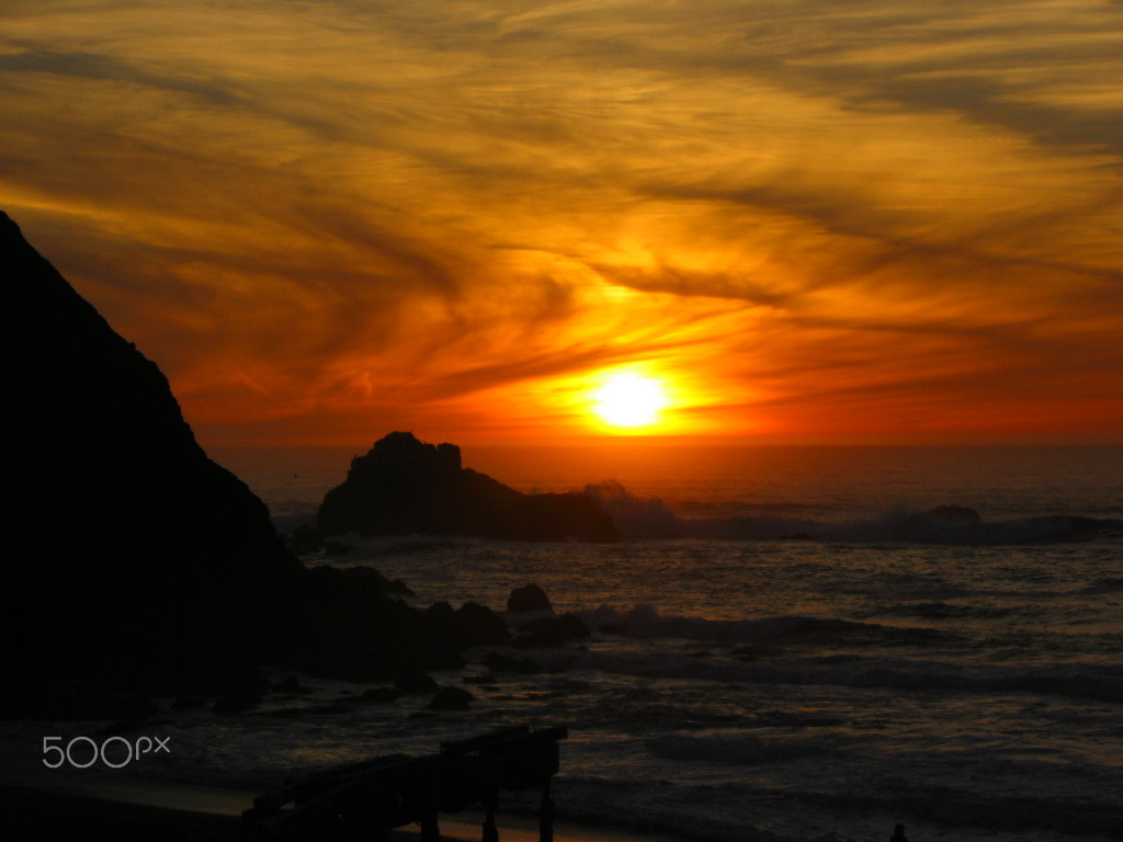 Canon POWERSHOT S30 sample photo. Rockaway beach sunset photography