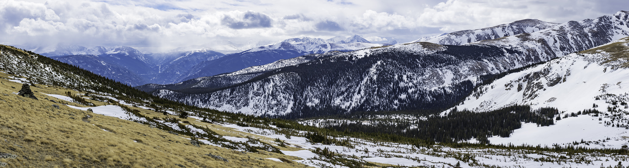 Nikon AF-S Micro-Nikkor 105mm F2.8G IF-ED VR sample photo. View from the top of saint mary's glacier photography