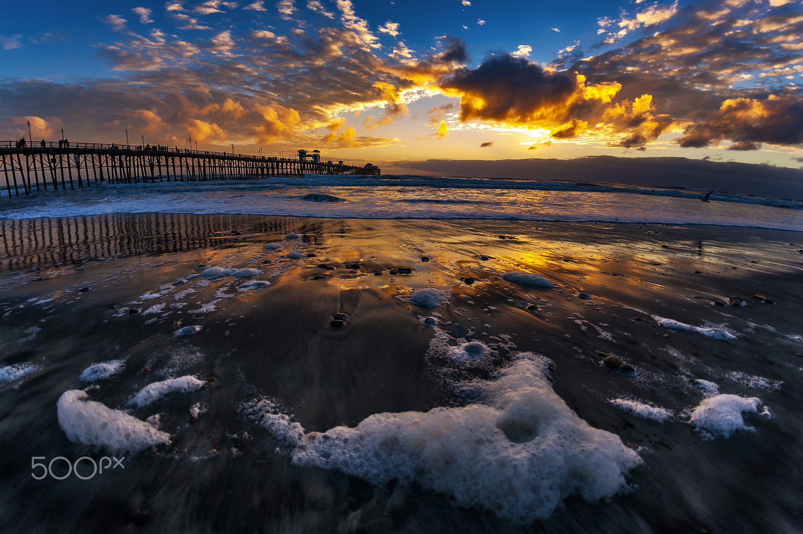 Nikon D700 sample photo. Sunset at the pier in oceanside - february 19, 2017 photography