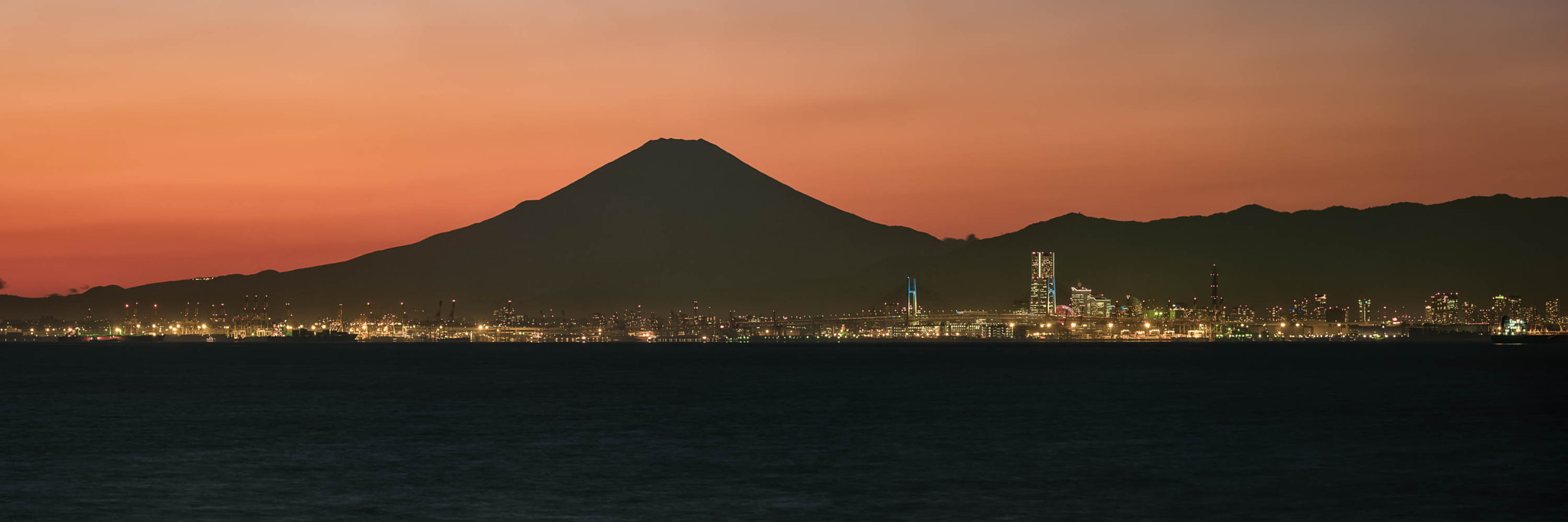 Nikon D810A sample photo. Fuji over tokyo bay photography