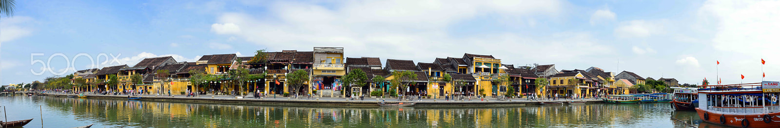 Nikon D800 + Nikon AF Nikkor 35mm F2D sample photo. Hoi an in panorama photography