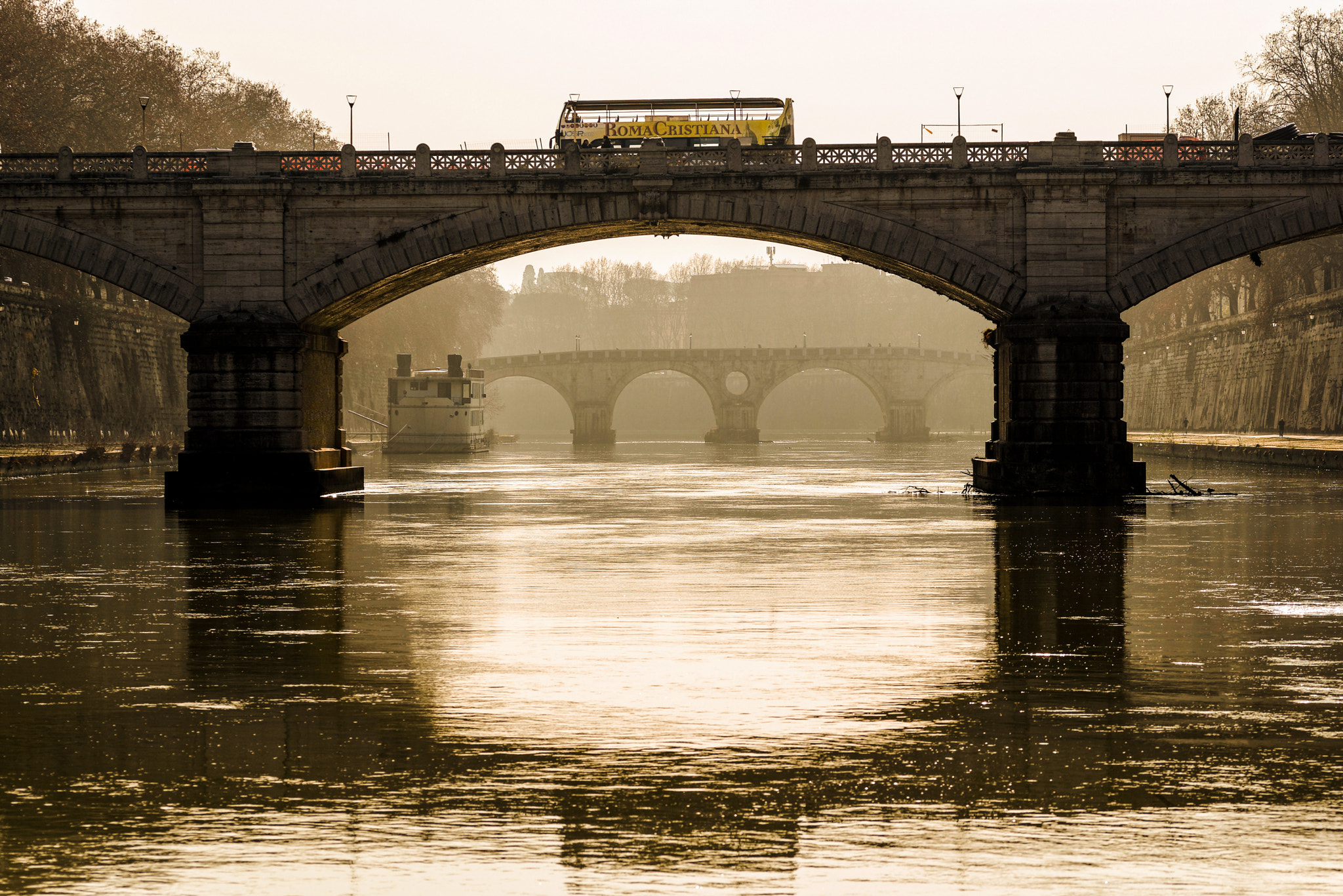 Sigma 105mm F2.8 EX DG OS HSM sample photo. Bridges over the tiber photography
