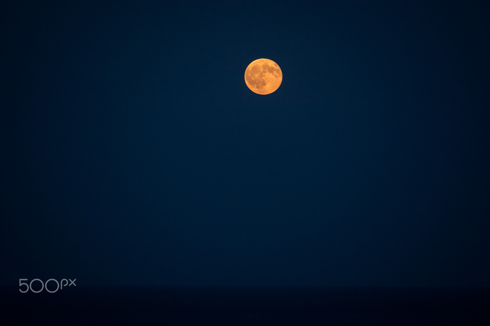 Nikon AF-S Nikkor 70-200mm F4G ED VR sample photo. Full moon over the sea ii photography