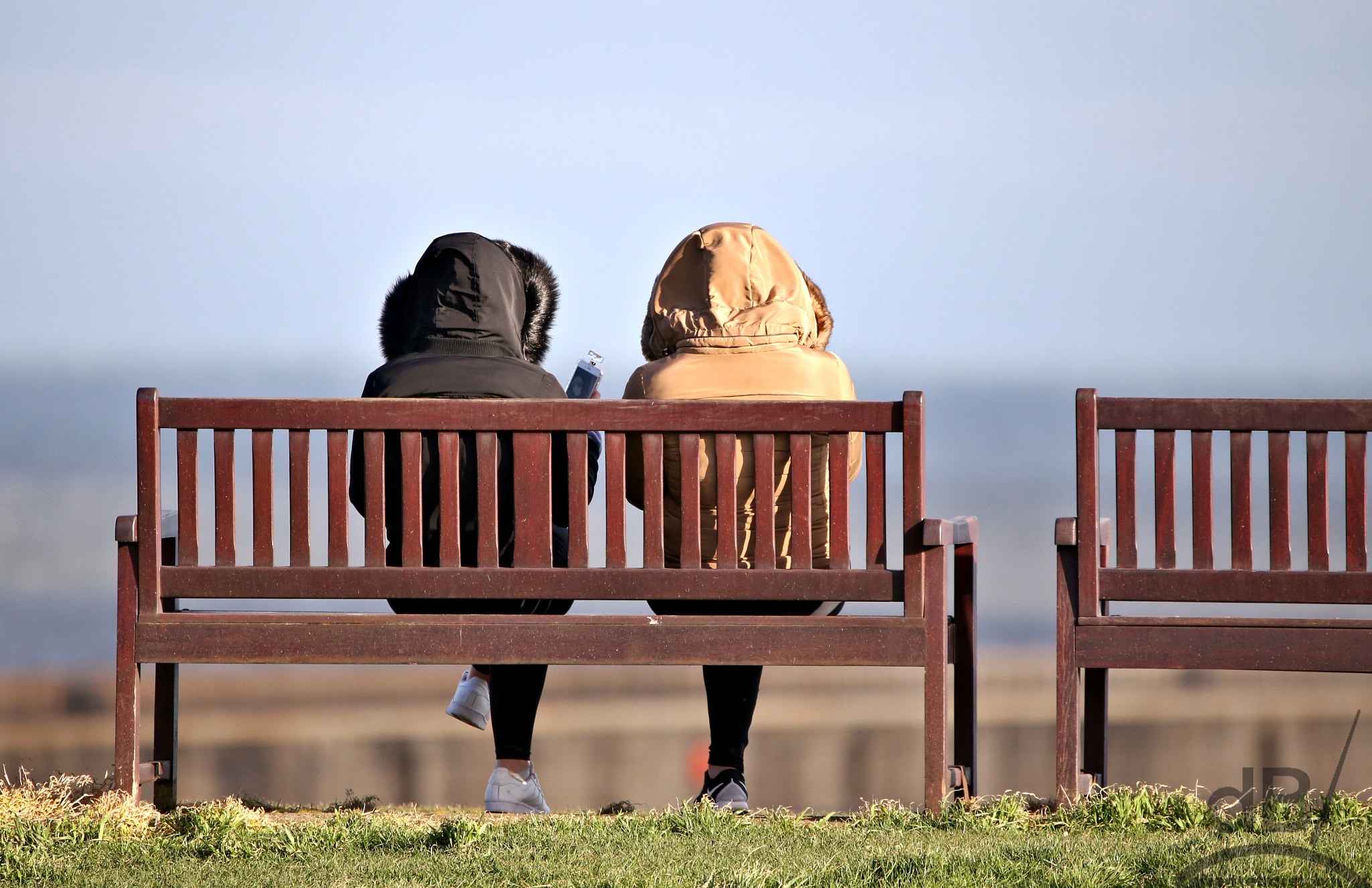150-600mm F5-6.3 DG OS HSM | Contemporary 015 sample photo. Geordie lasses on a bench photography
