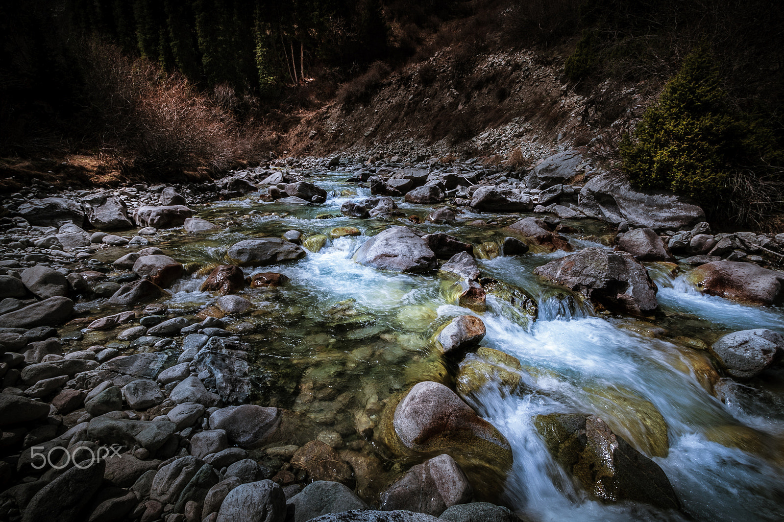 Canon EOS 30D sample photo. Mountain brook photography