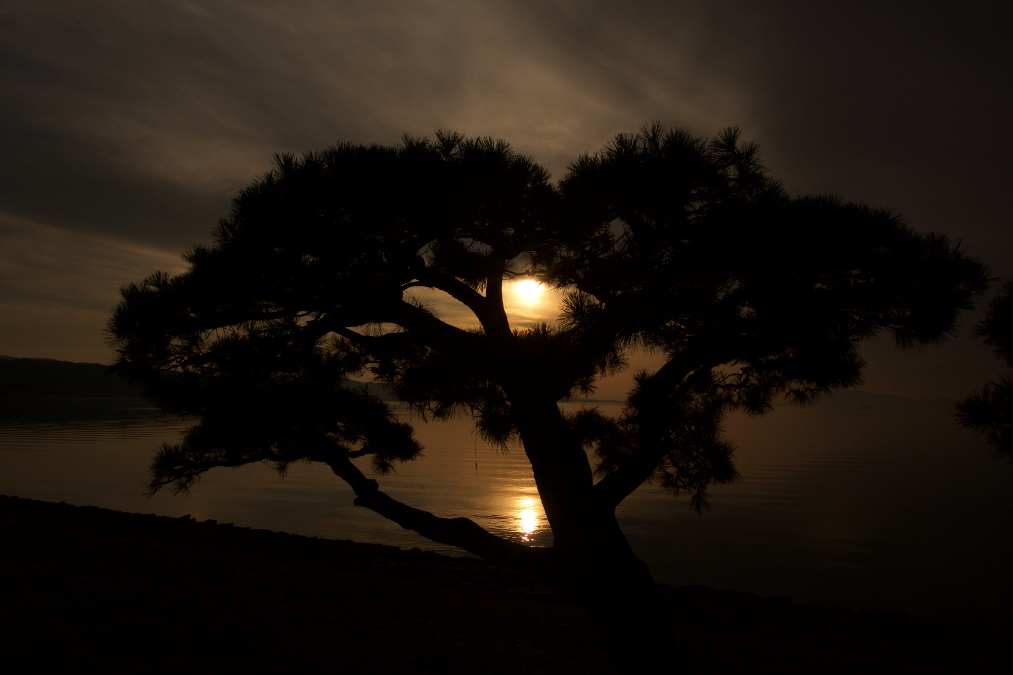 Sony Cyber-shot DSC-RX100 + Sony 28-100mm F1.8-4.9 sample photo. Sunset on lake shinji (ii) photography