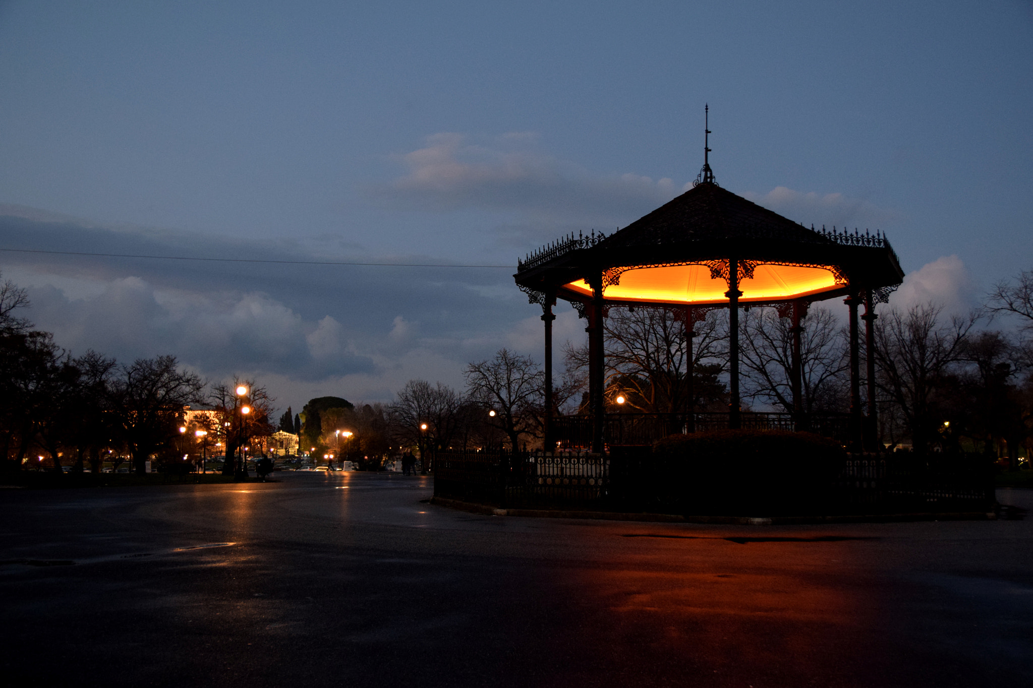 Nikon D3300 sample photo. Spianada in a rainy evening photography