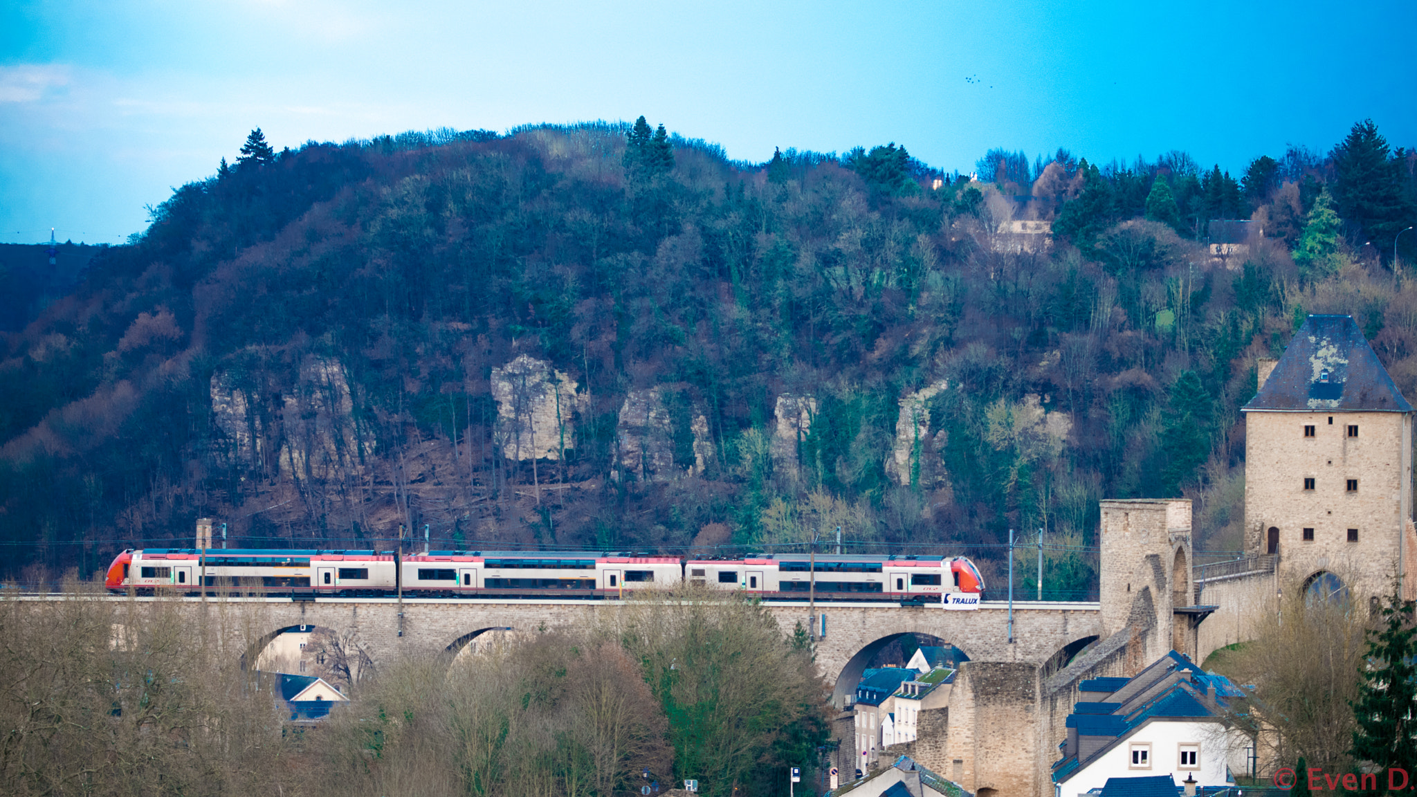 Sigma 105mm F2.8 EX DG OS HSM sample photo. Cfl train luxembourg photography