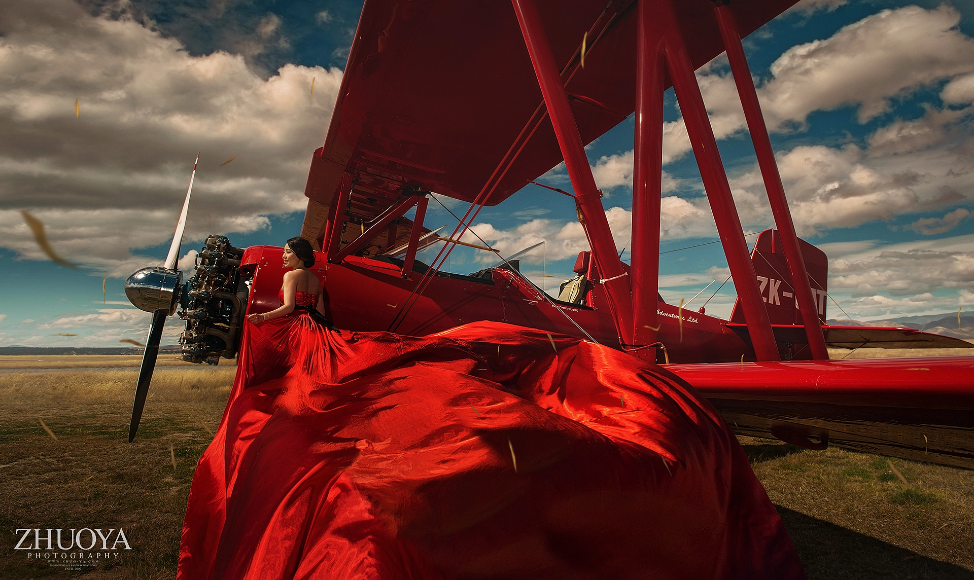 Nikon D4S sample photo. The red plane went smoothly with the long red dress :) photography
