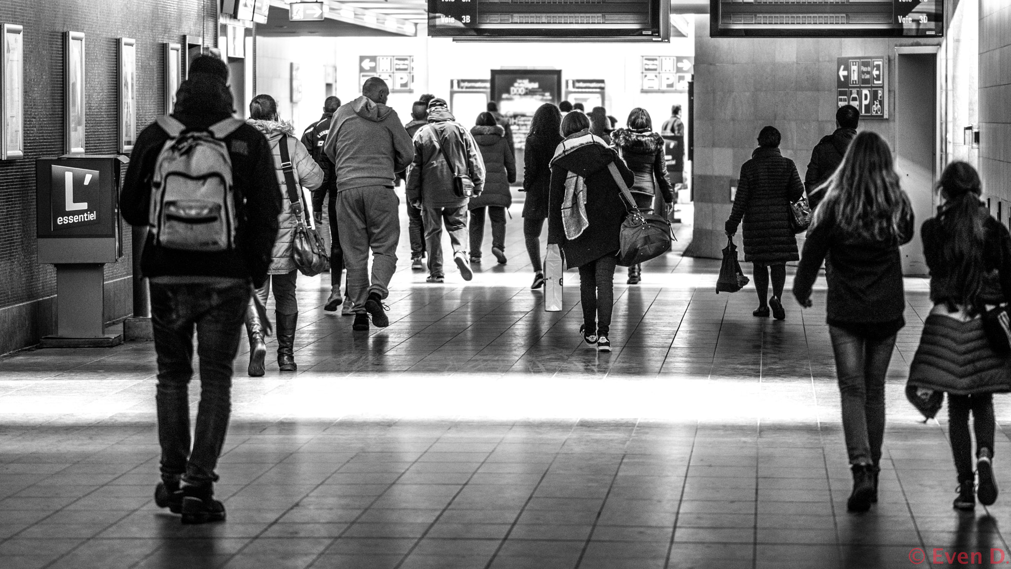 Sigma 105mm F2.8 EX DG OS HSM sample photo. Train station luxembourg photography
