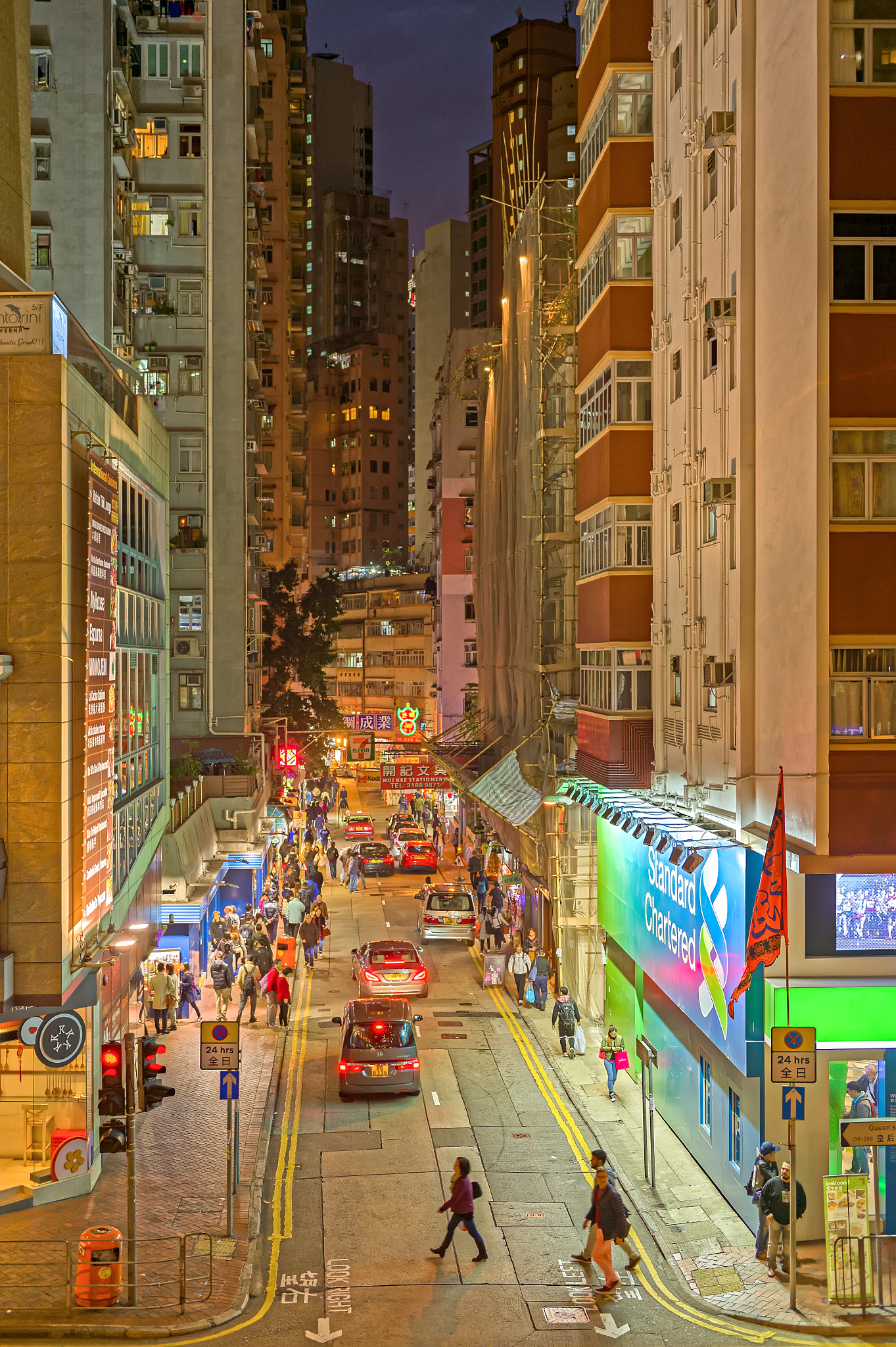 Nikon D4S sample photo. Night at spring garden lane, wan chai, hong kong photography