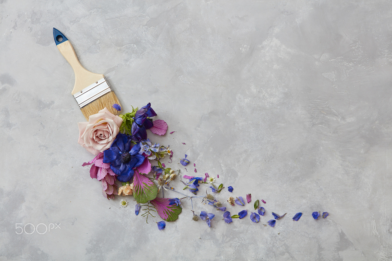 Canon EOS 5DS R sample photo. Flowers and paint brush photography