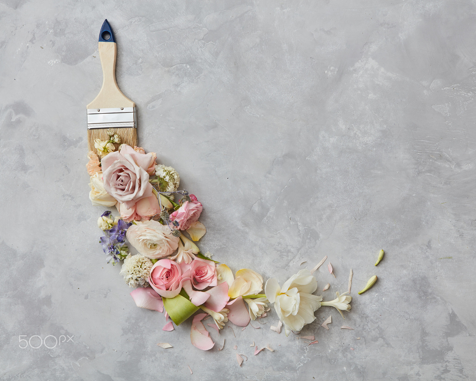 Canon EOS 5DS R sample photo. Flowers and paint brush photography