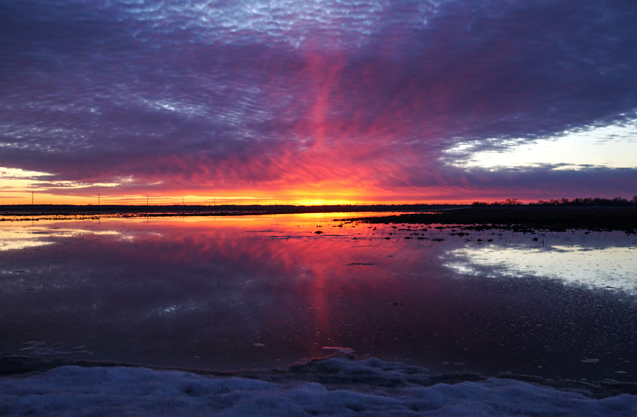 Sony a6300 sample photo. Mirrored sunset photography